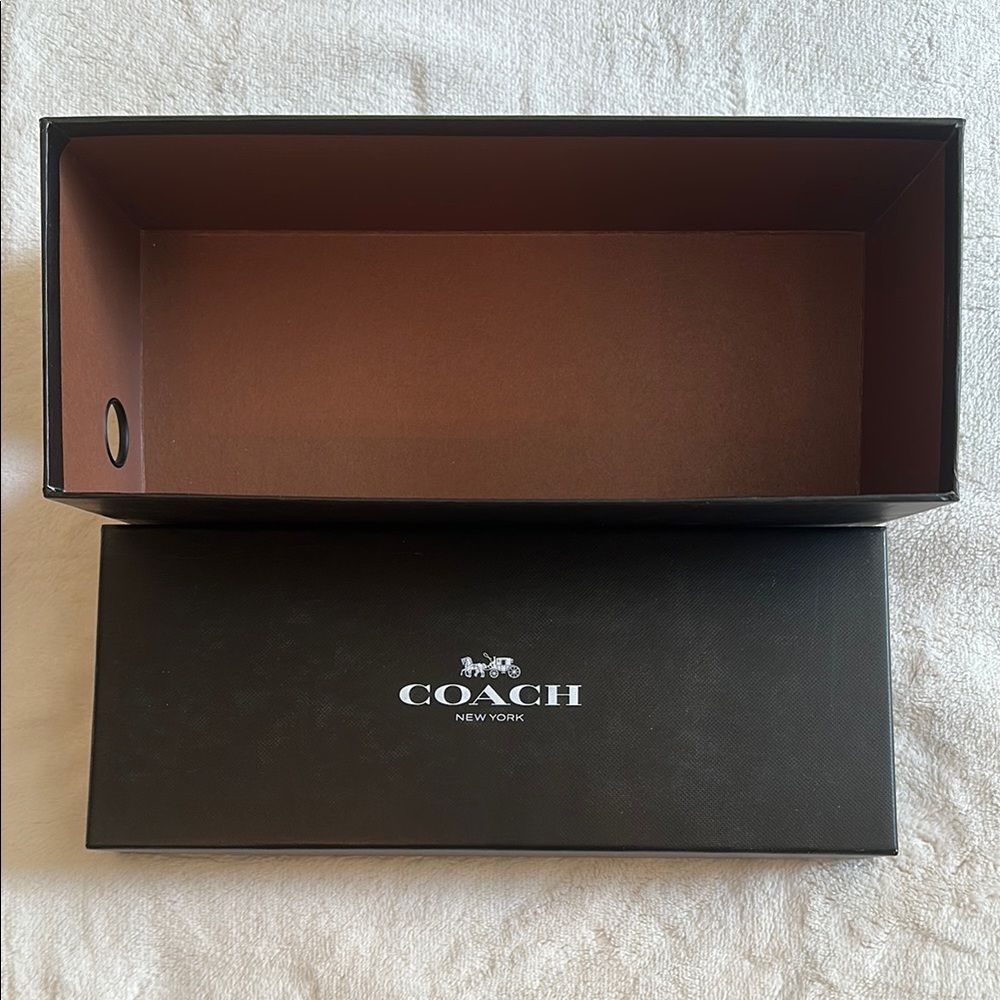 Coach Black Brown Shoe Handbag gift Box